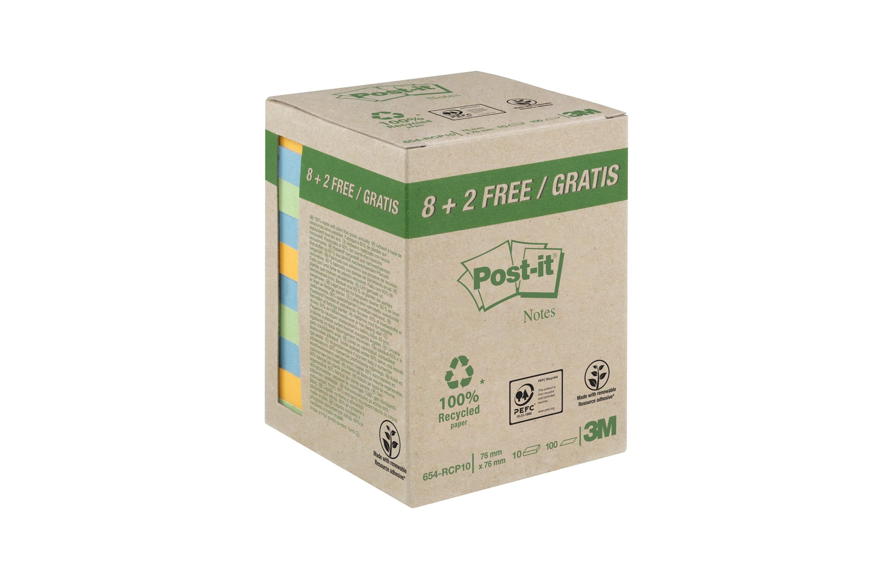 3M Post-it Recycling Notes  diverse Farben