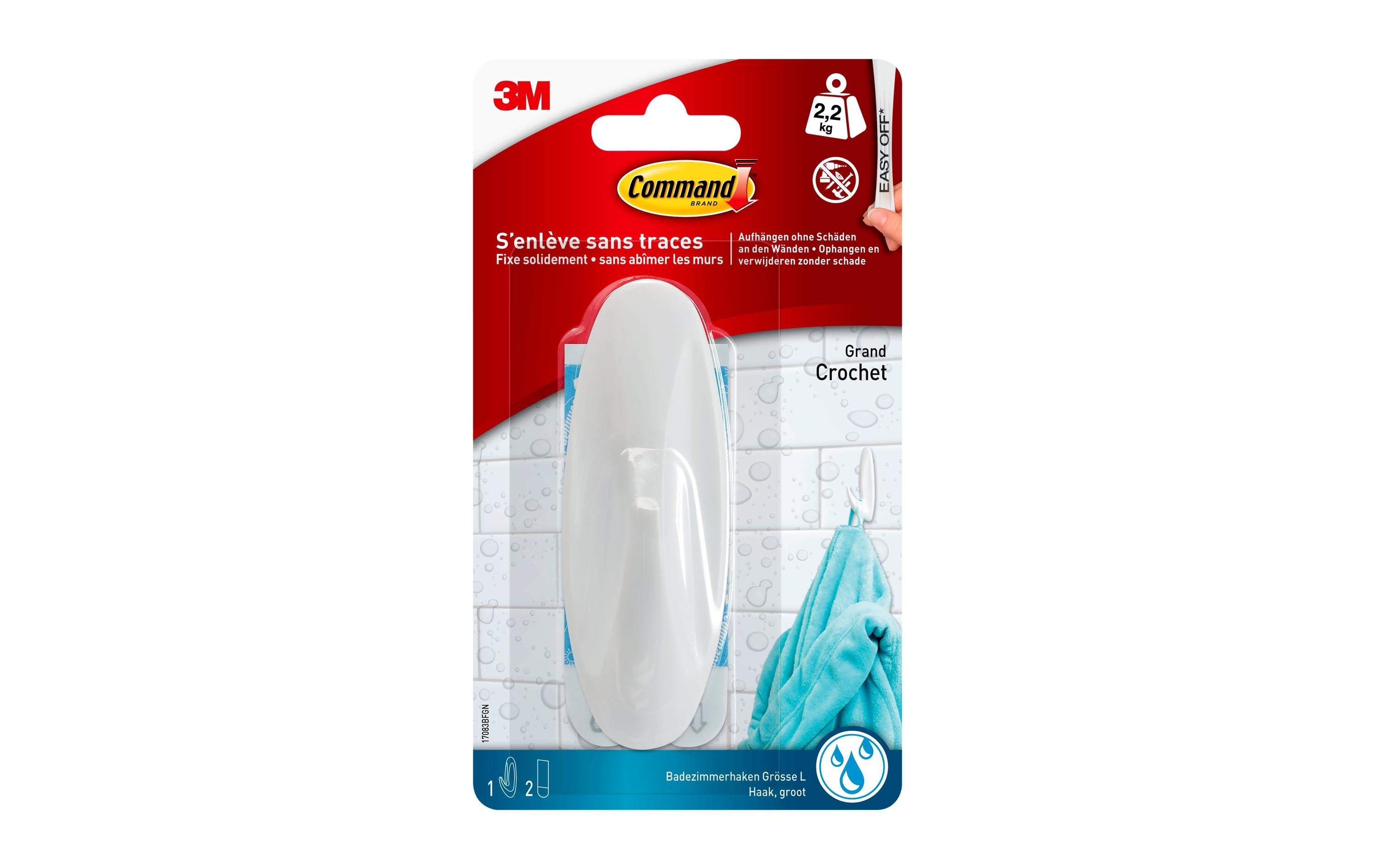 3M Command Haken oval L weiss