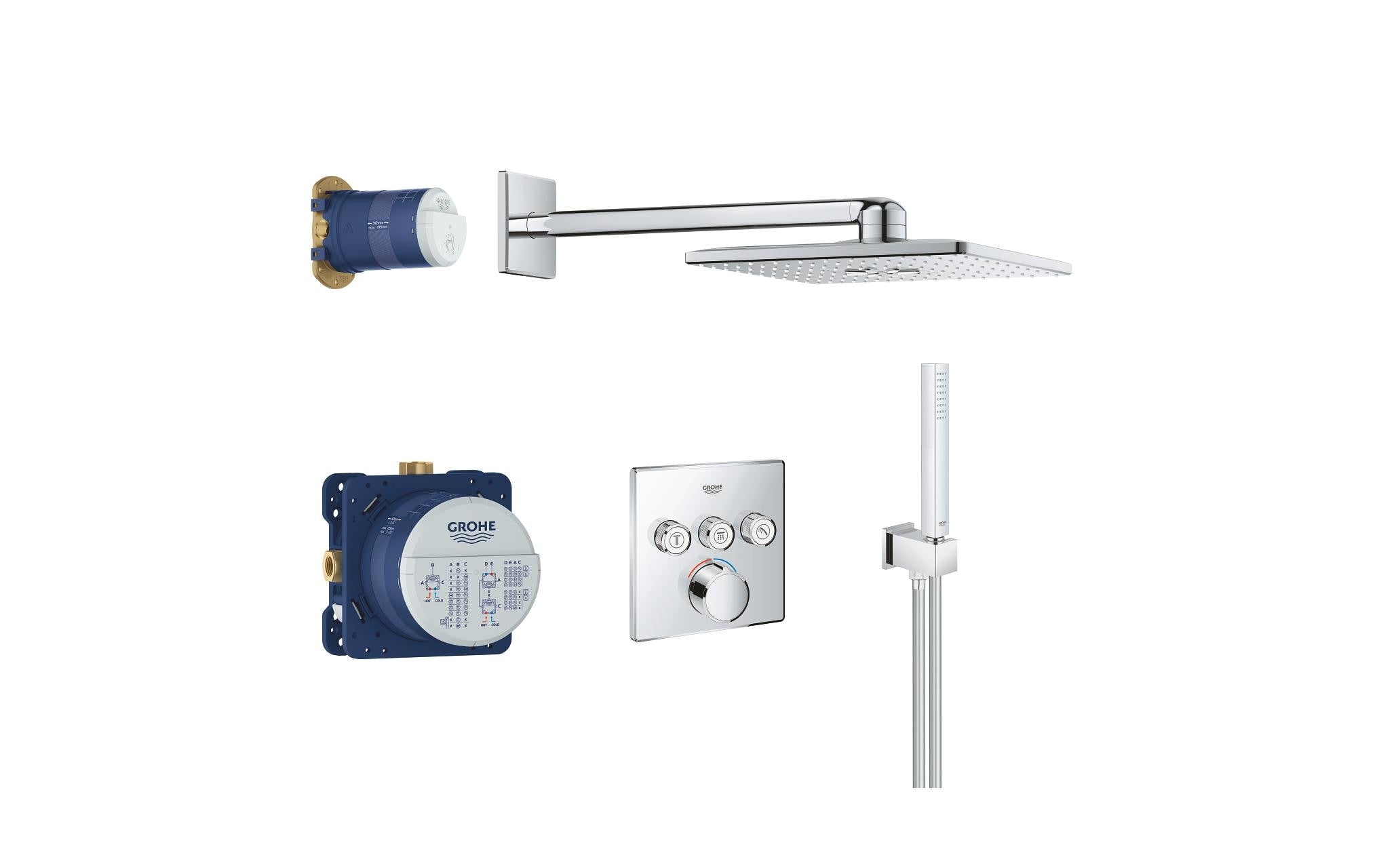 GROHE SmartControl Mixer Bundle eckig 3SC