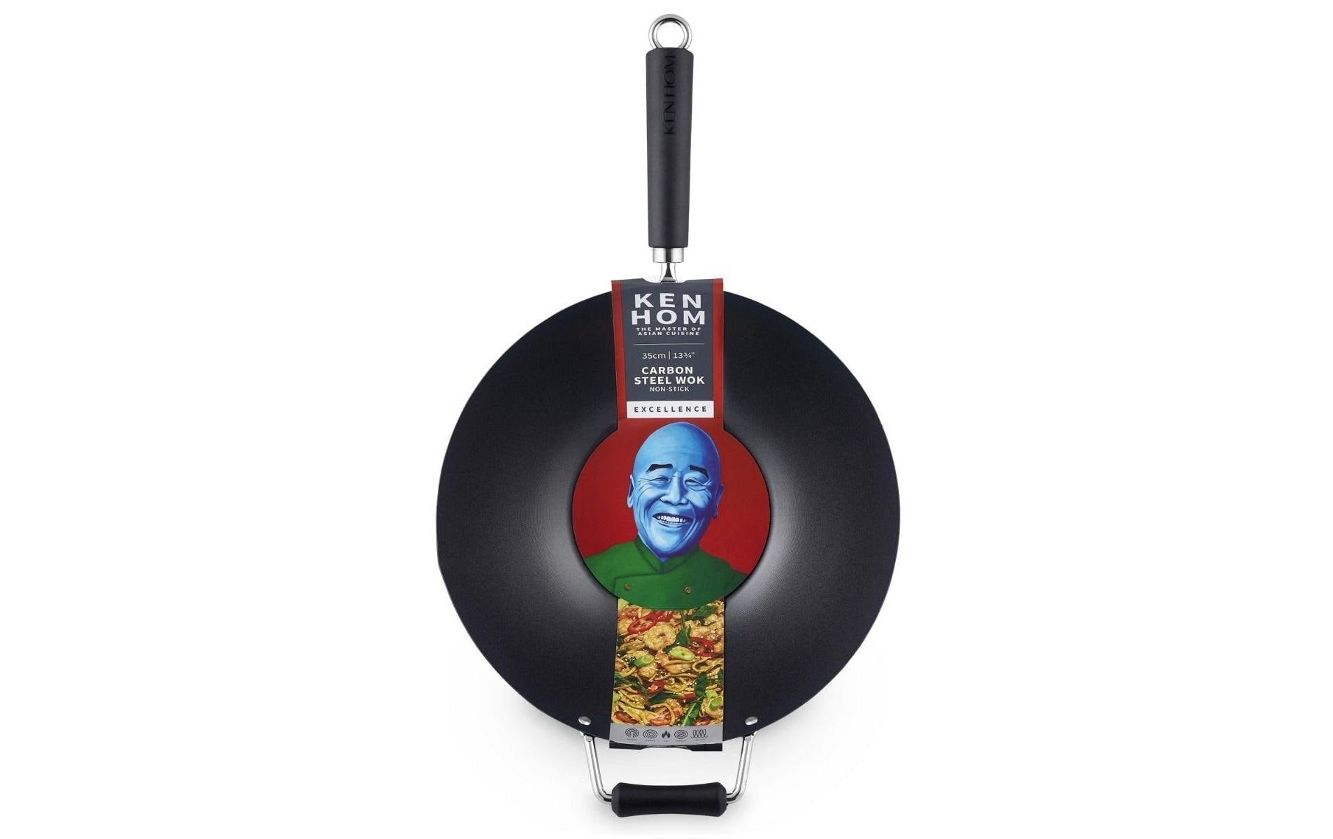 Ken Hom Excellence Wok Karbonstahl 35 cm