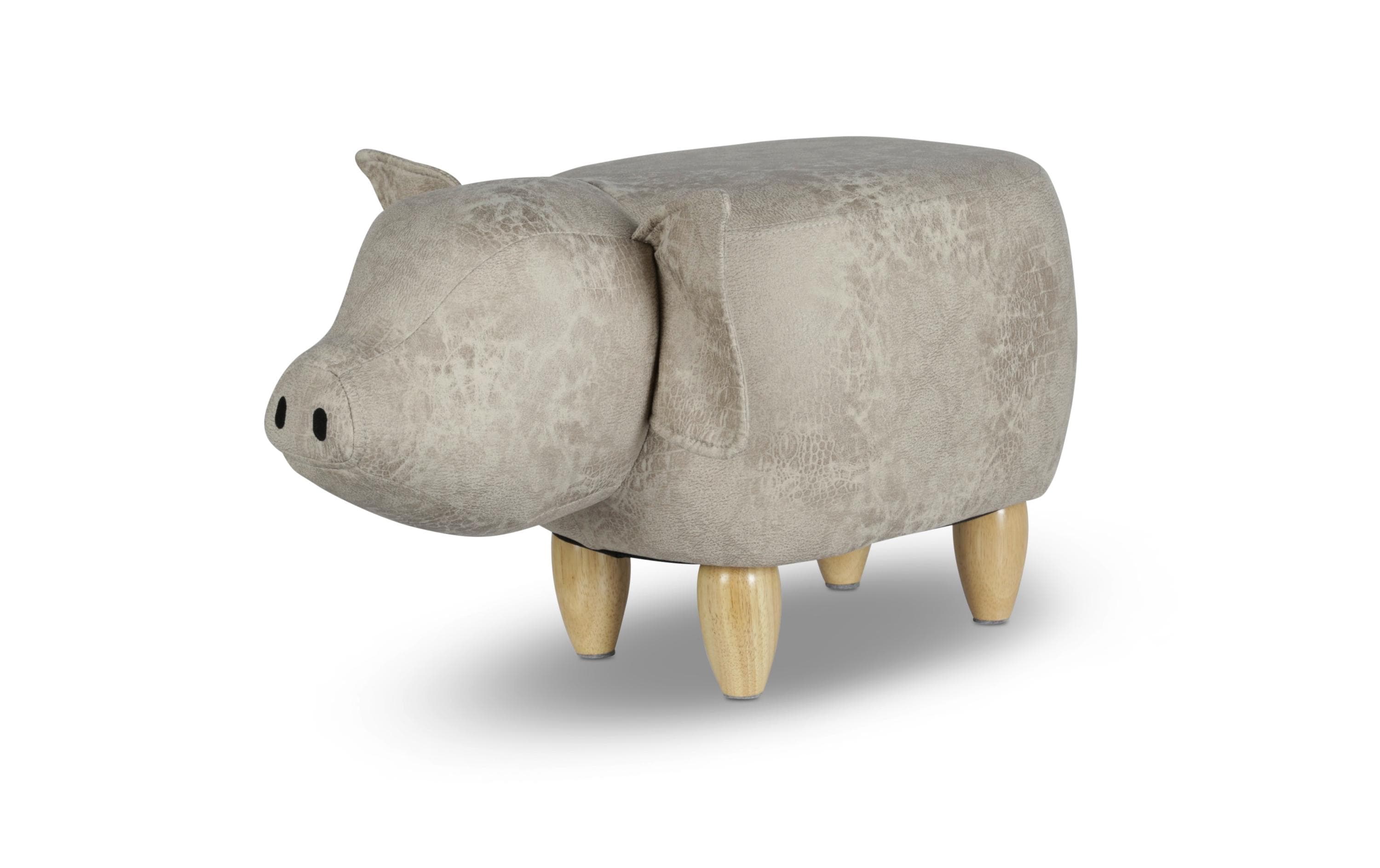 zoosy Hocker Schwein grau