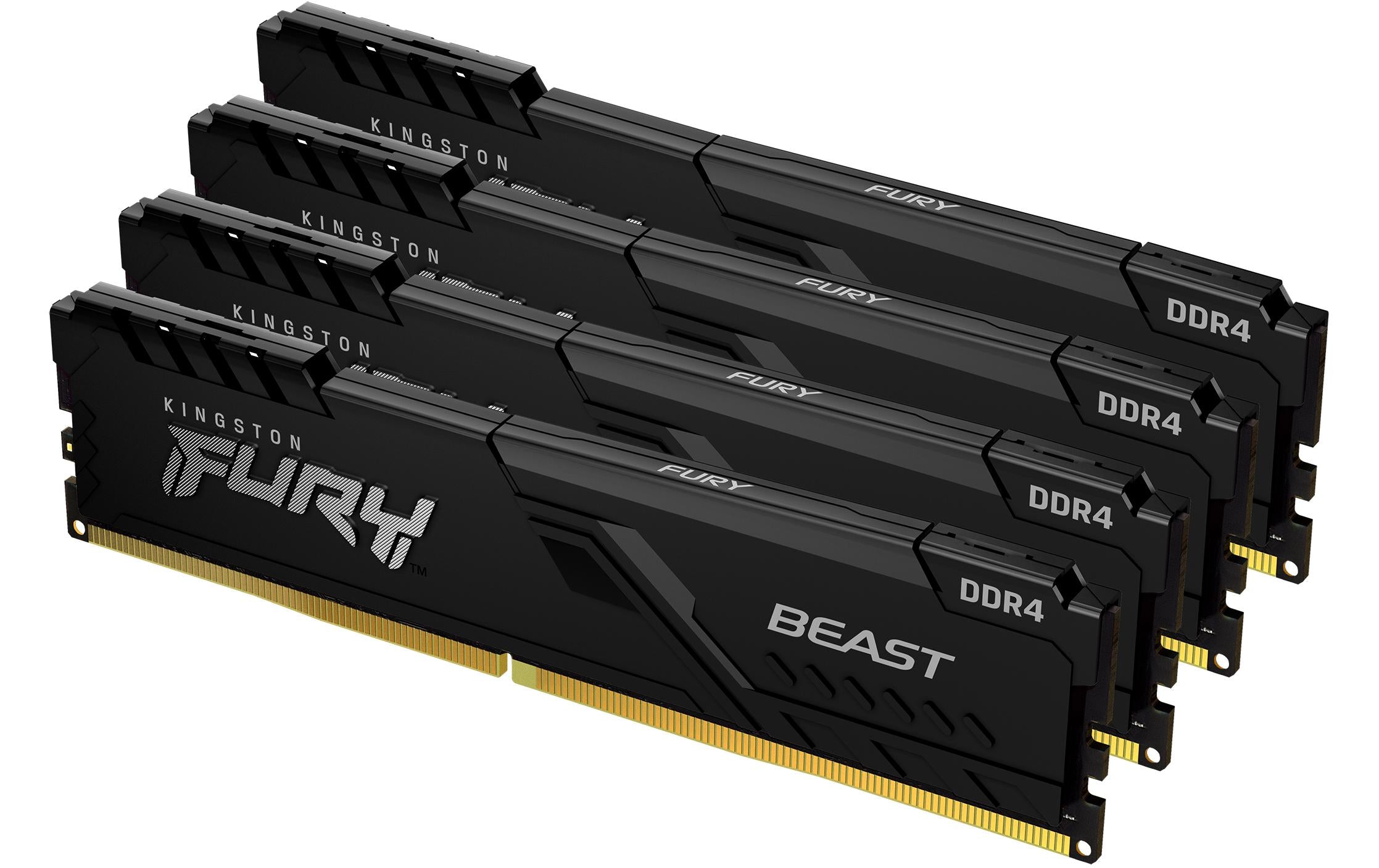 FURY Beast DDR4 128GB 4-Kit 3200MT/s Black