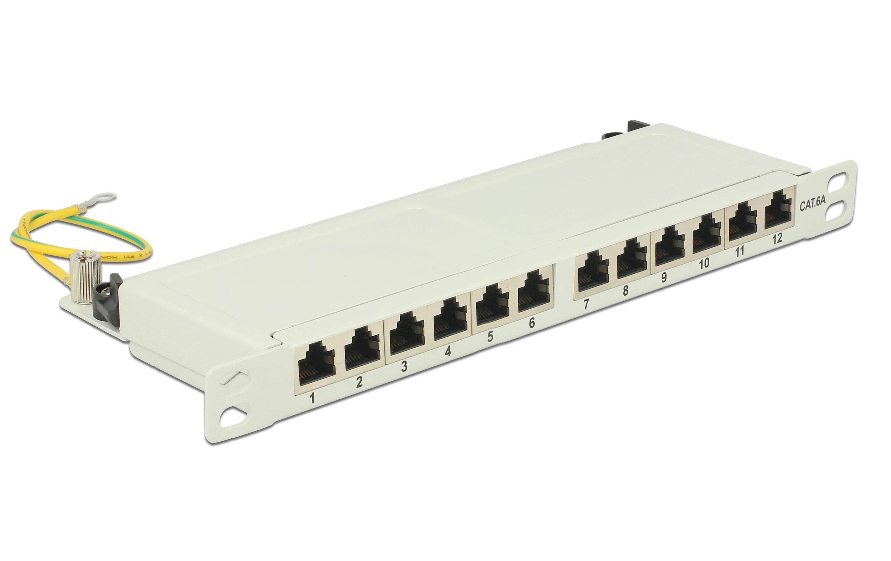 12-Port 10 Patchpanel Cat.6A