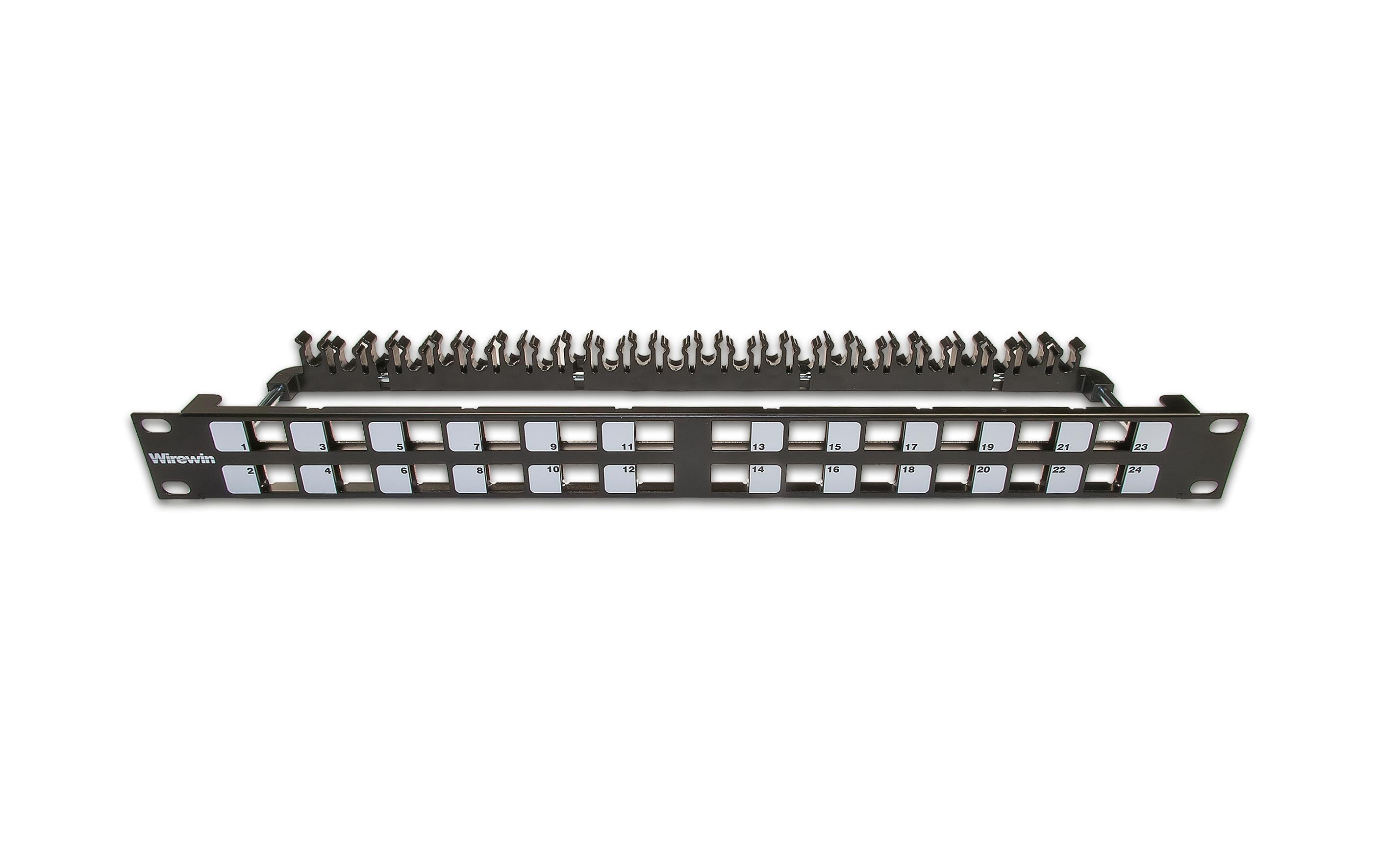 24-Port 1HE Patchpanel, geschirmt