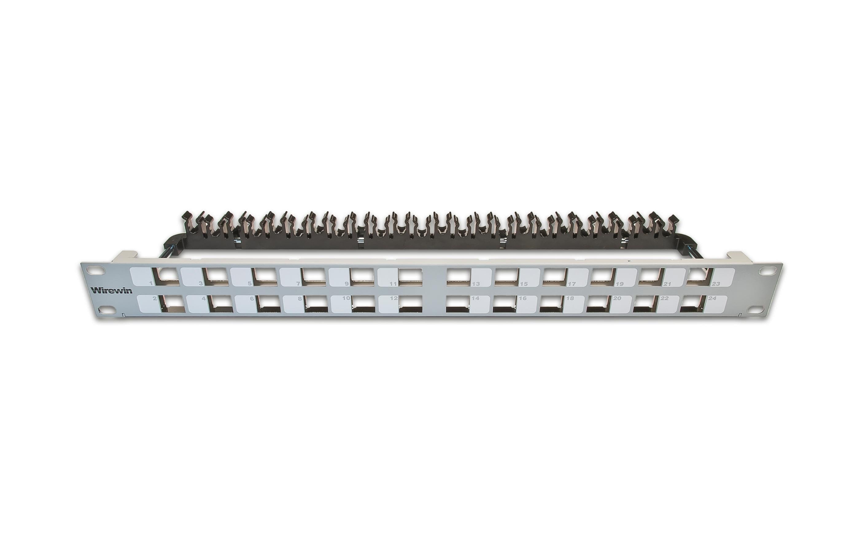 24-Port 1HE Patchpanel, geschirmt