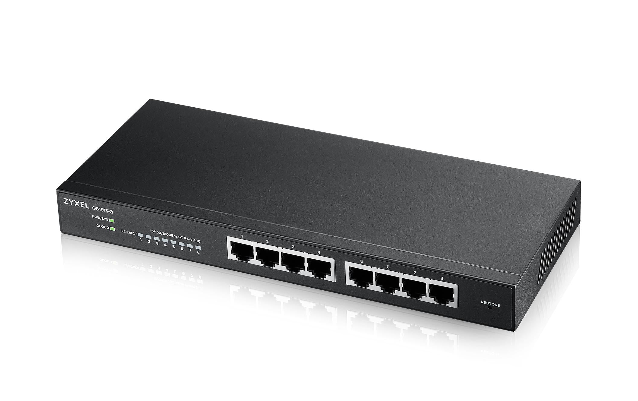 ZyXEL GS1915-8 , 8Port Switch, Gigabit,