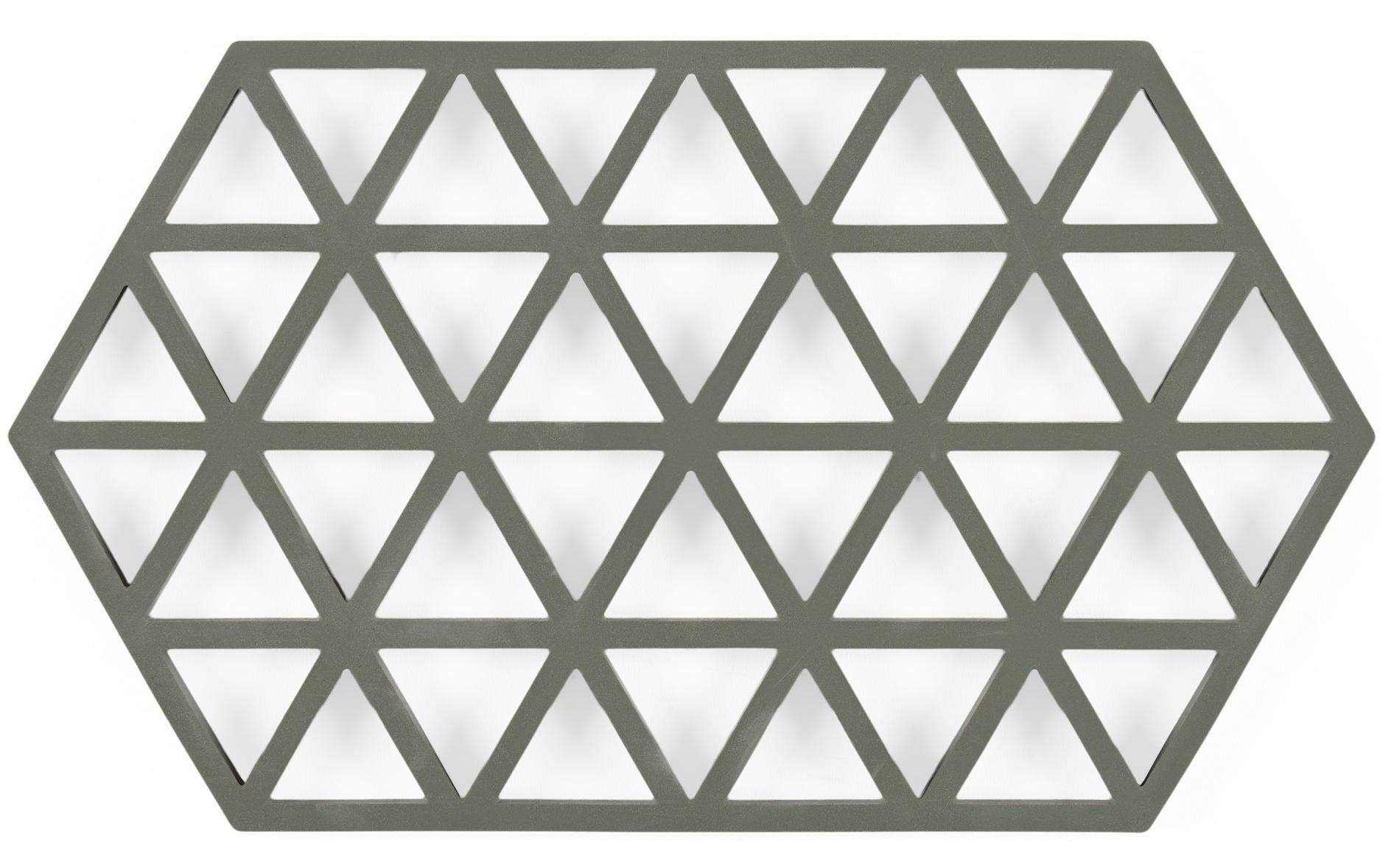 Zone Topfuntersetzer Triangles Olive Taupe