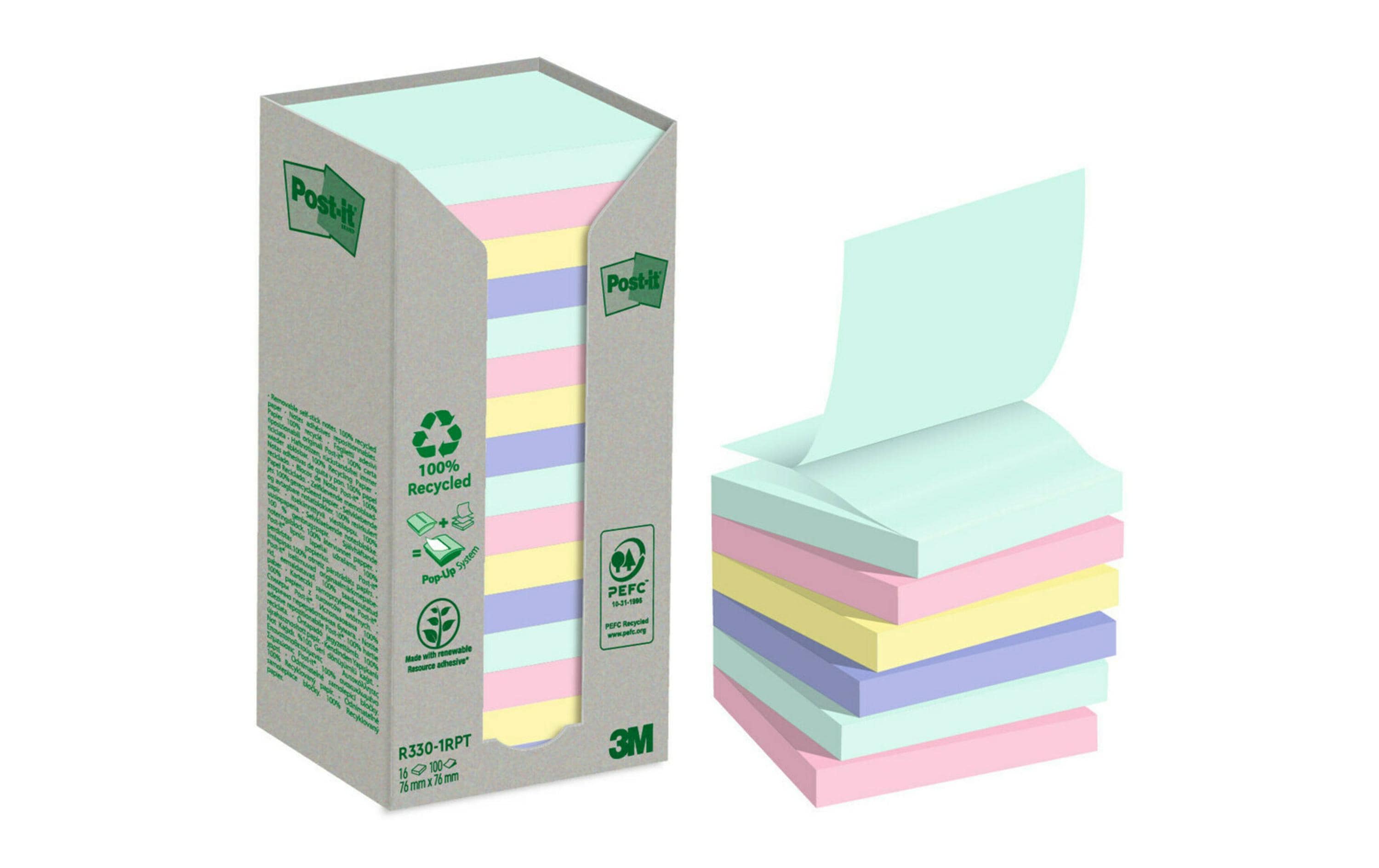 3M Post-it Recyclign Notes farbig