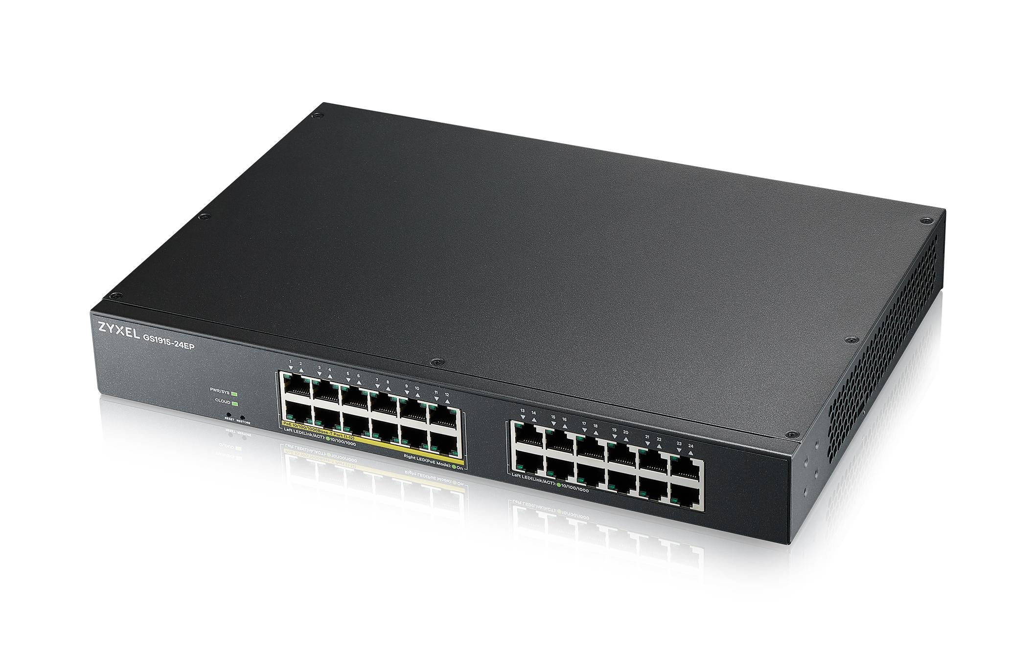 ZyXEL GS1915-24EP,24Port PoE+ hybrid Switch