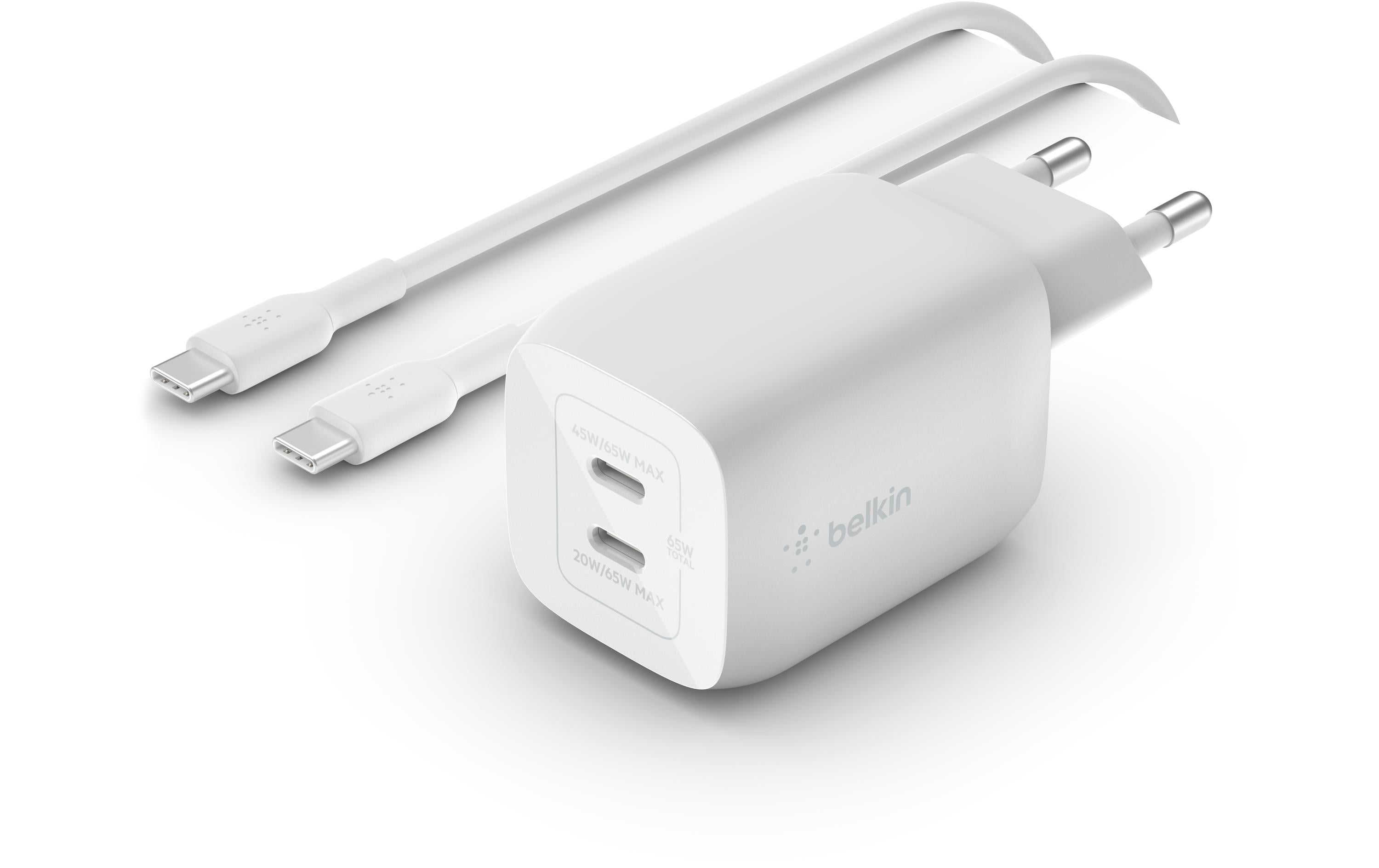 Belkin Dual USB-C-GaN-Ladegerät, 65W