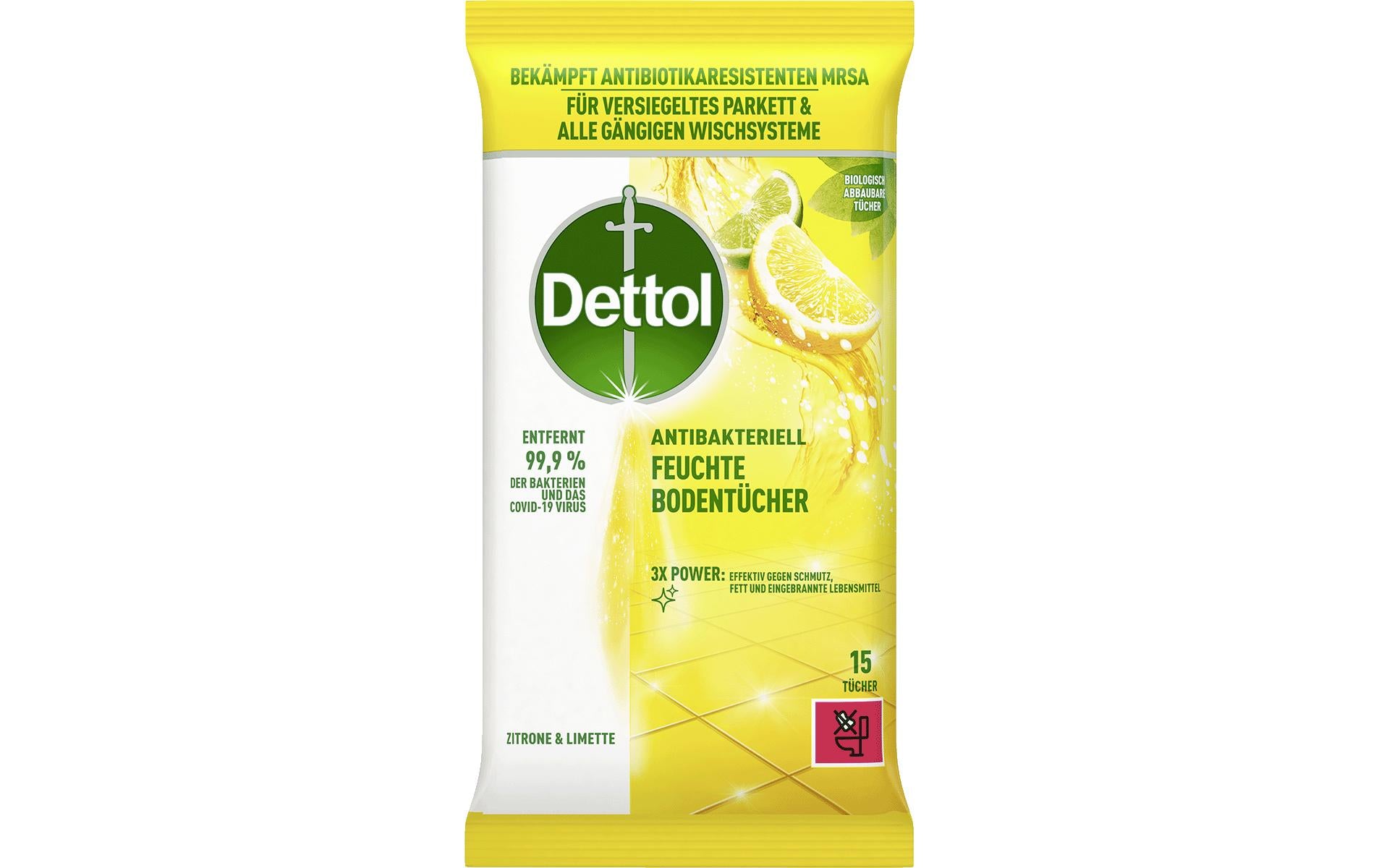 Dettol Bodentücher Zitrone & Limette