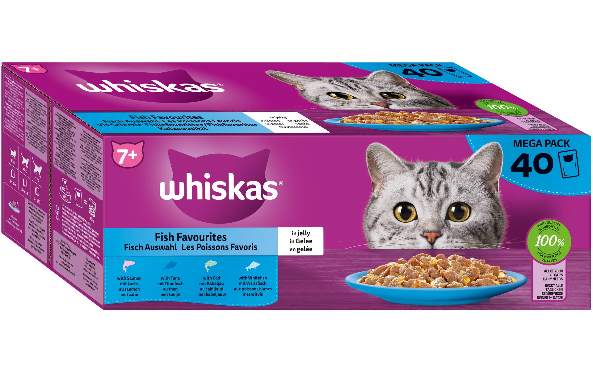 Whiskas Nassfutter 7+ Fisch Auswahl