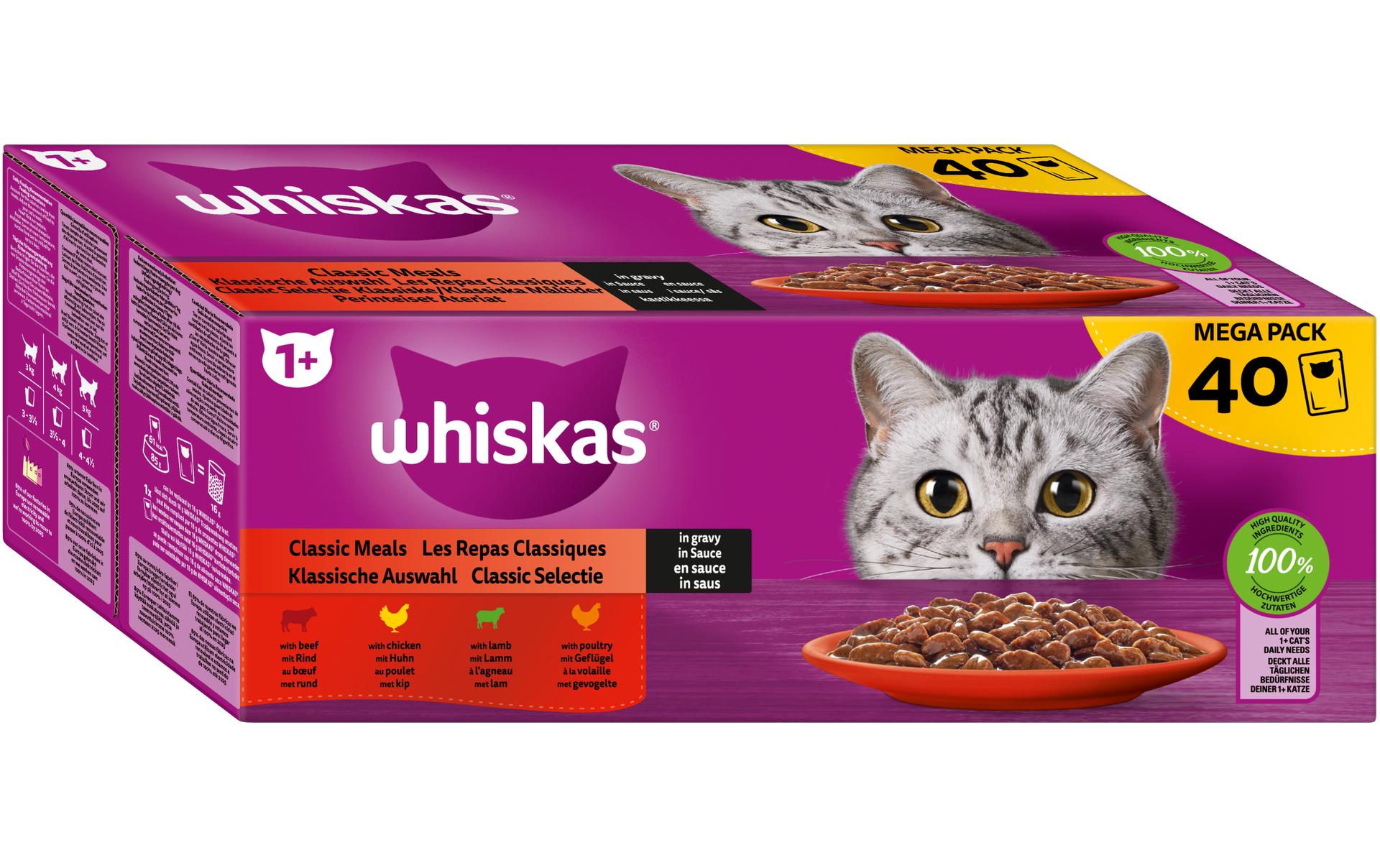 Whiskas Nassfutter 1+ Klassische Auswahl