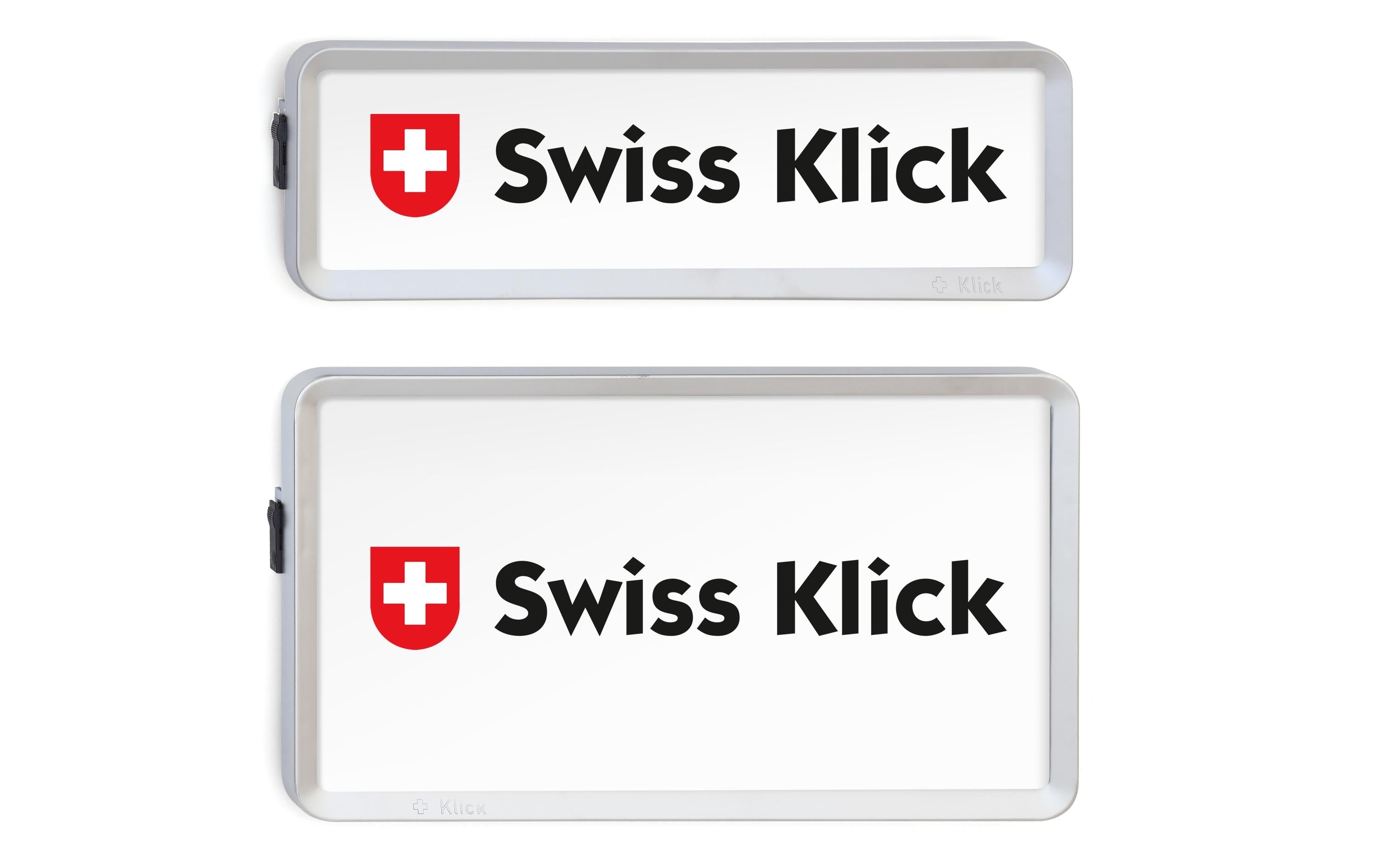 SWISS KLICK Nummernrahmen Hochformat SET