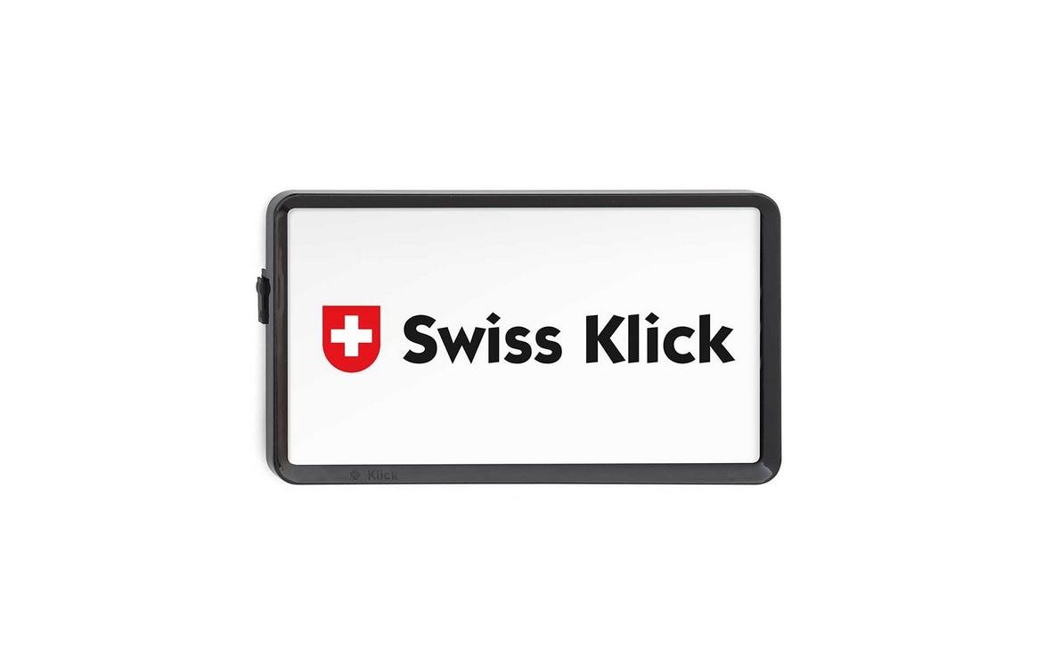 SWISS KLICK Nummernrahmen hinten, schwarz