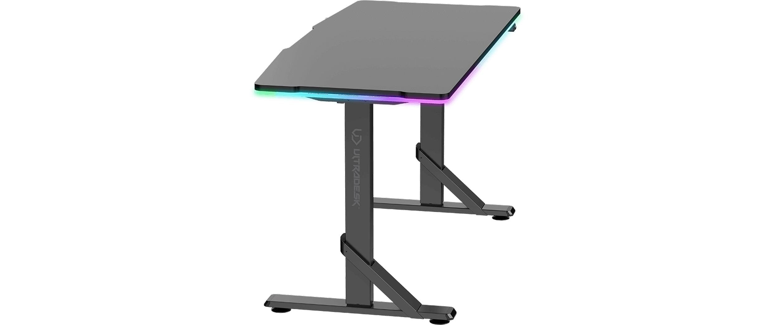 Ultradesk Iron Schwarz LED  Gaming Table