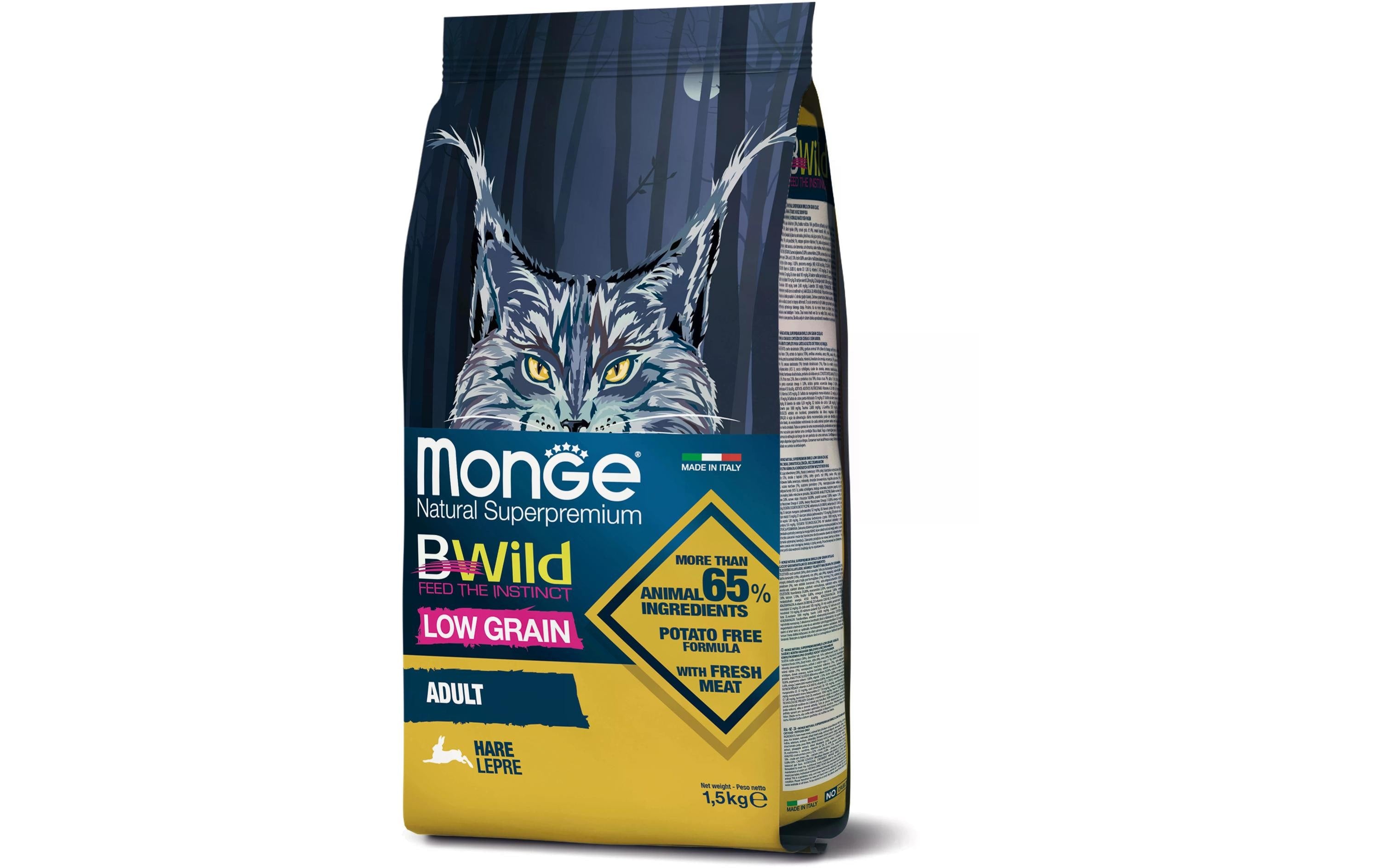 Monge Cat BWild LG Adult Hare 1.5kg