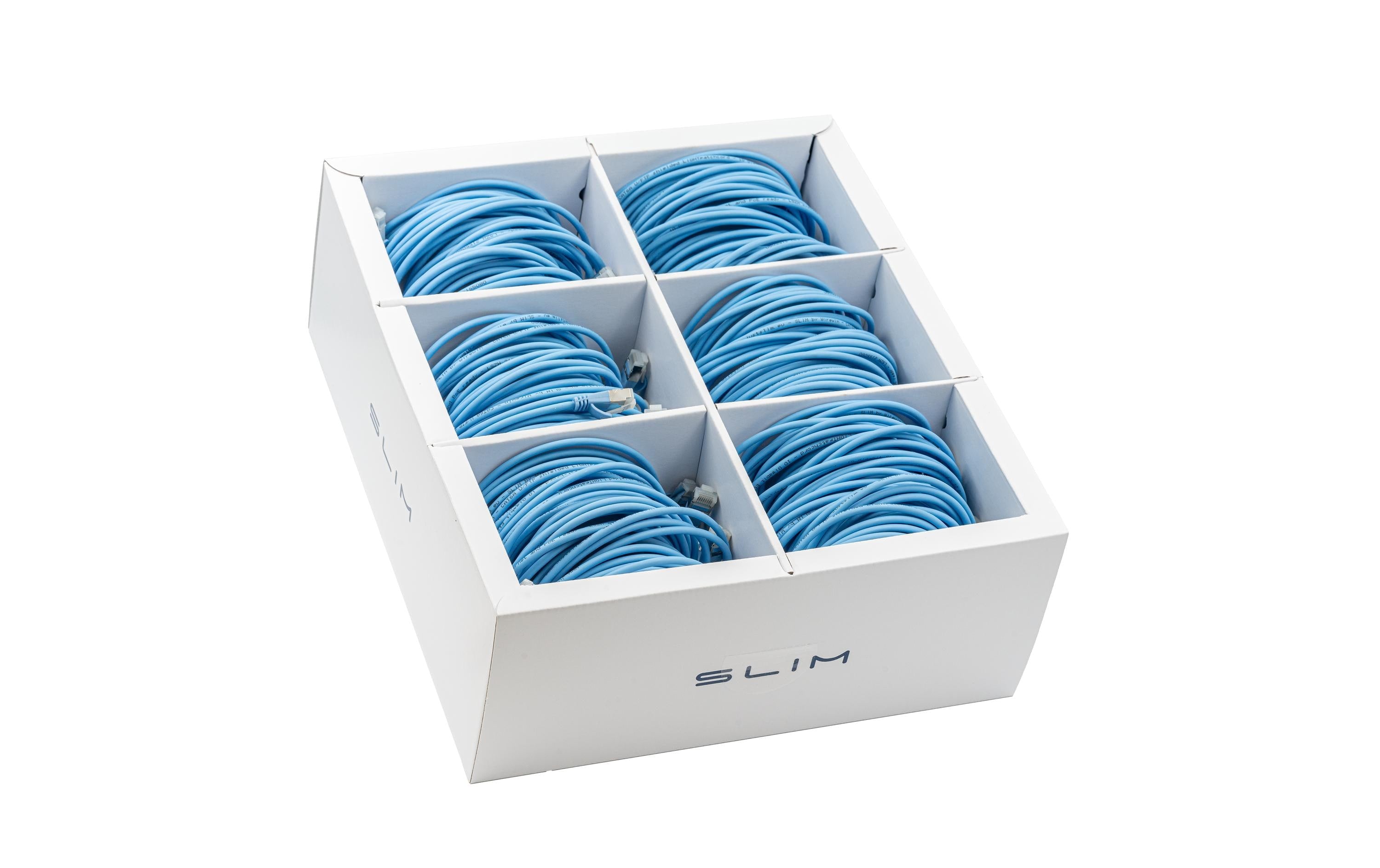 SLIM Patchkabel: 1m, blau, 90-Pack