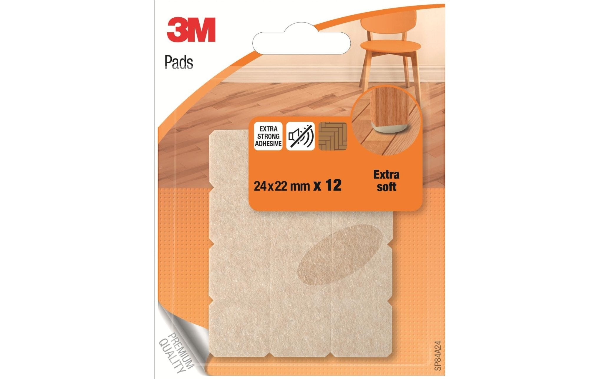 3M Beige, 12 Stück, 24mmx22mm, EXTRA - SOFT - eShoppen GmbH