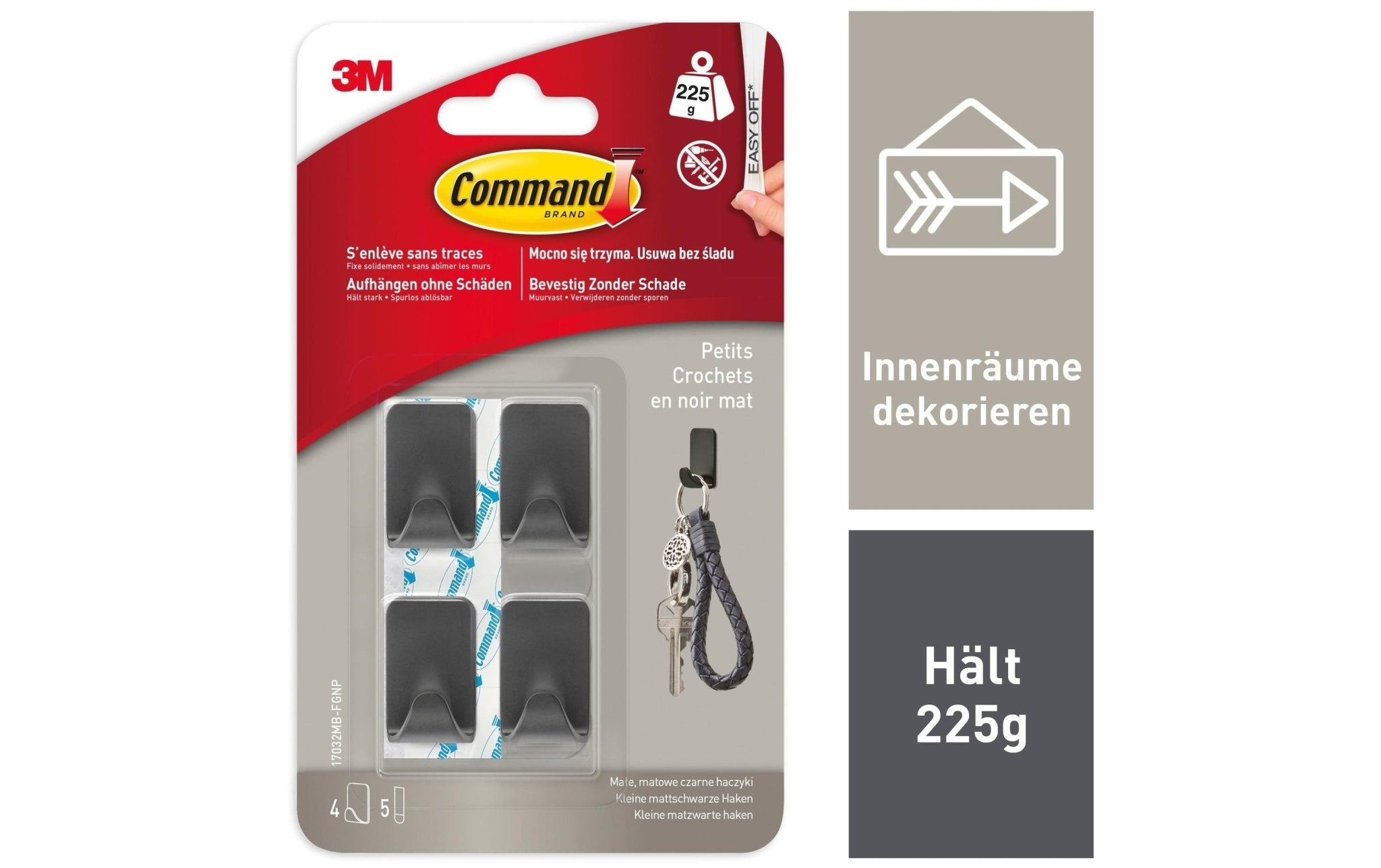 3M Command Metallhaken schwarz Gr. S - eShoppen GmbH