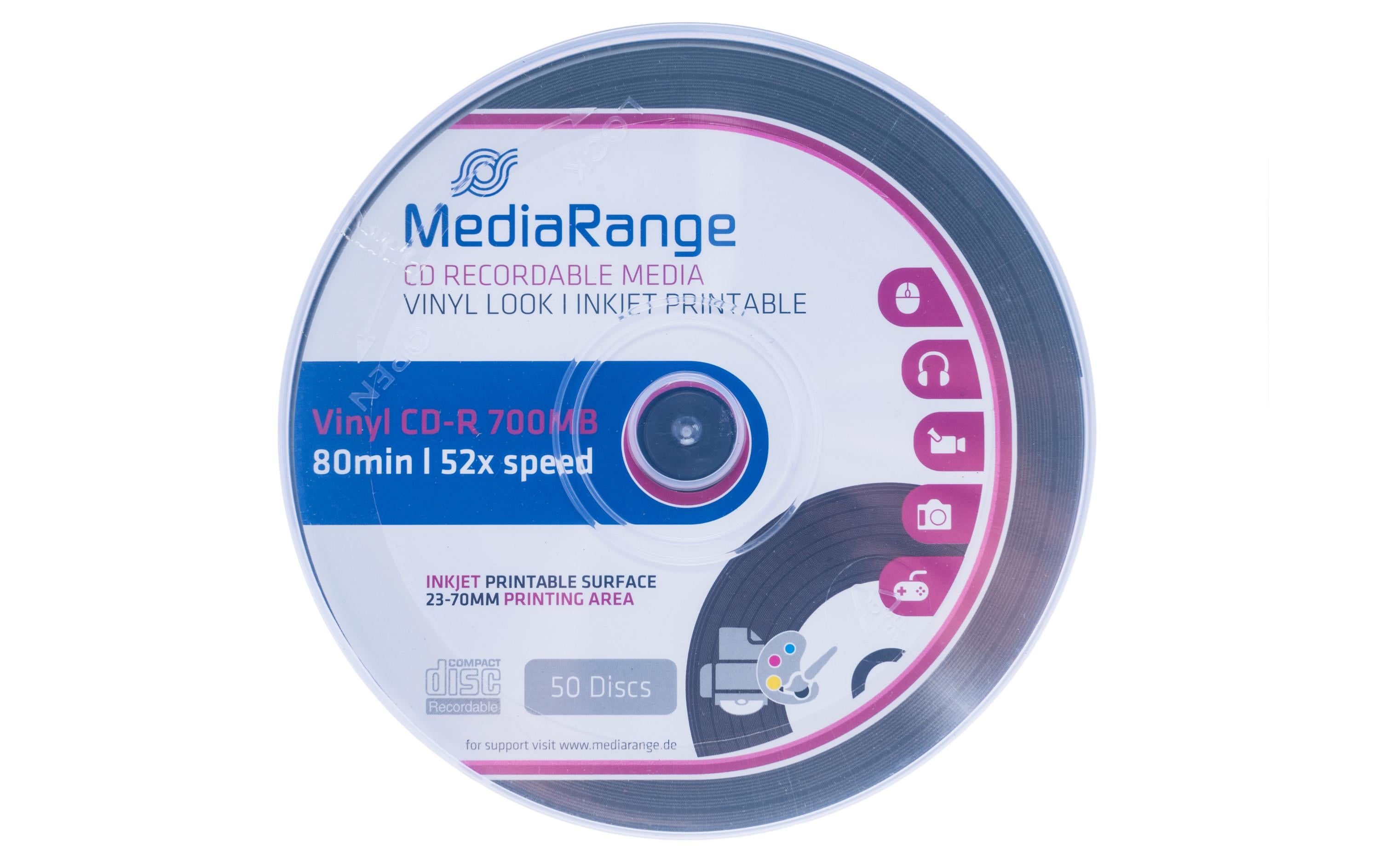 Mediarange CD-R 52x 80Min/700MB 50-Spindel