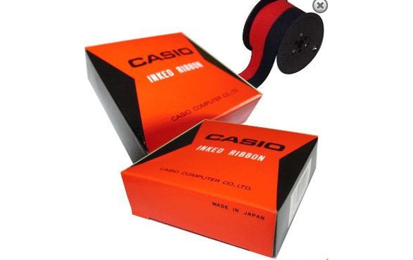 Casio Nylon-Farbband schwarz/rot