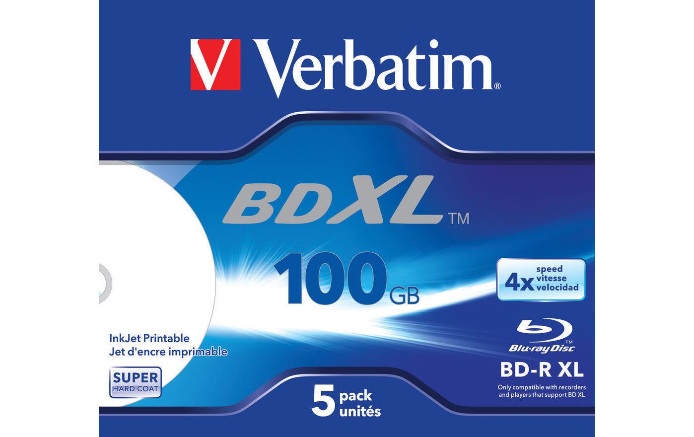 Verbatim BD-R 4x Single Layer 100GB 5-Pck.