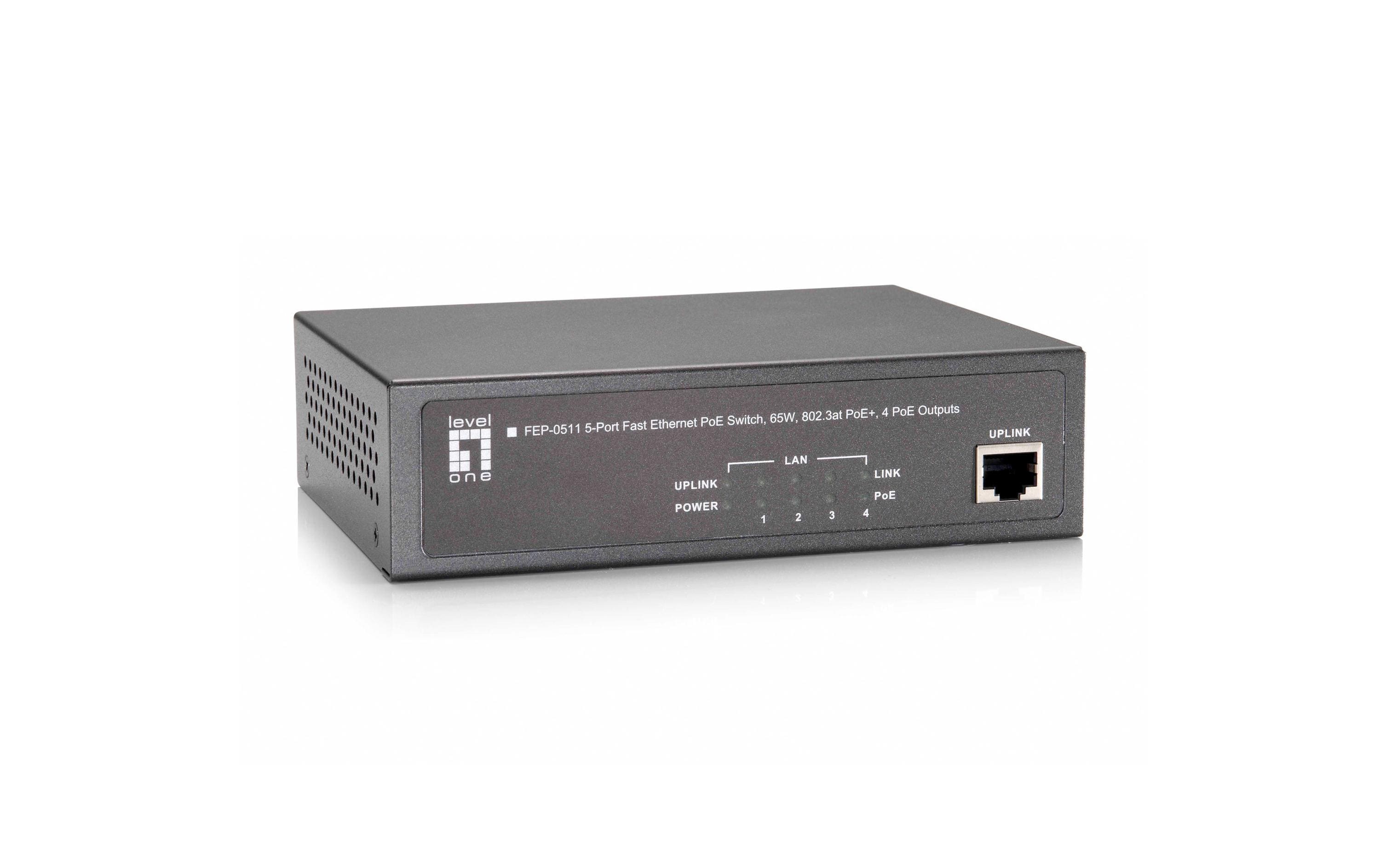 LevelOne FEP-0511W120: 5Port Switch, PoE