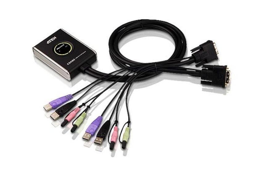 Aten CS682: USB DVI KVM Switch, 2Port,Audio