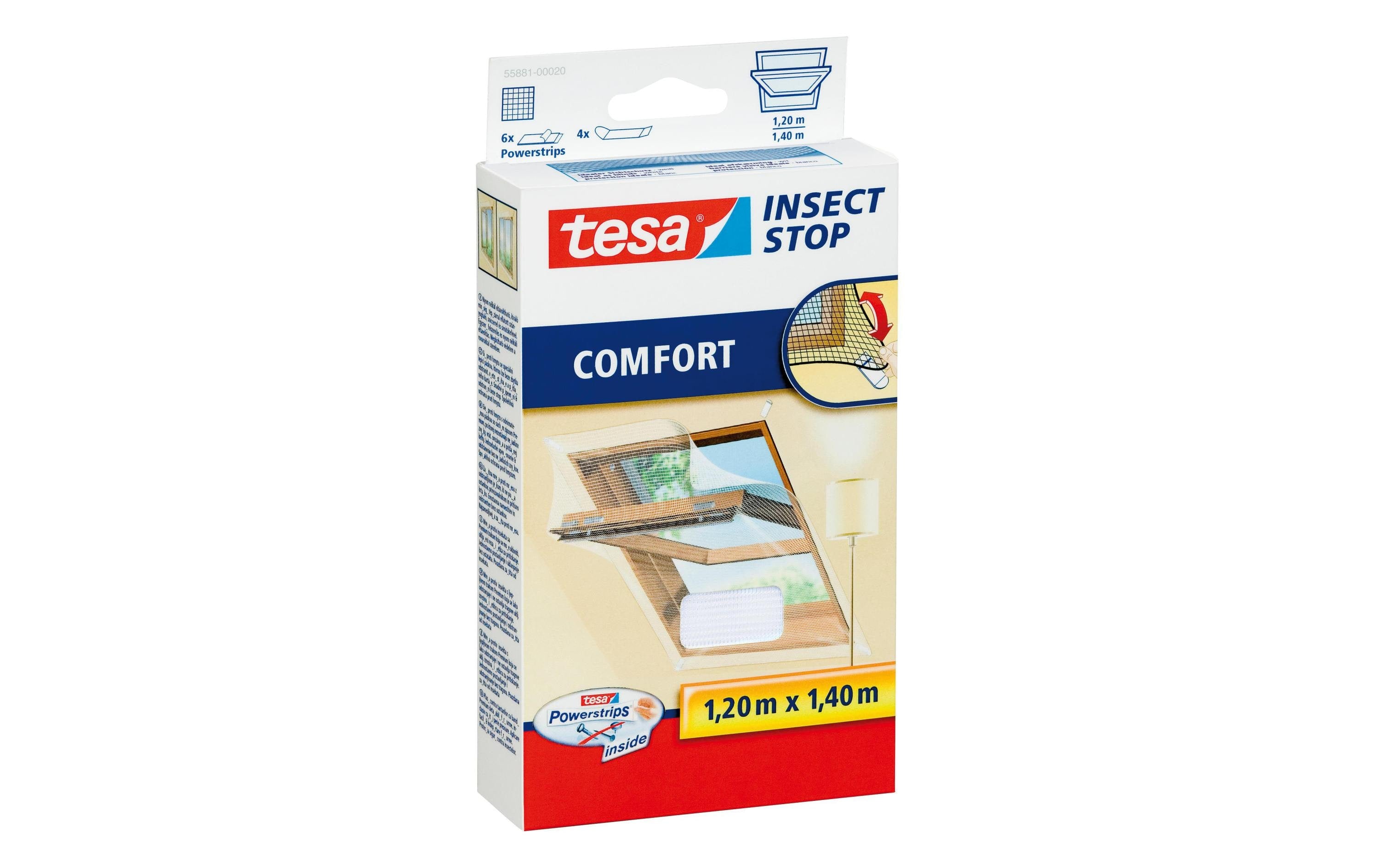 Tesa Insect Stop Comfort Dachfenster weiss