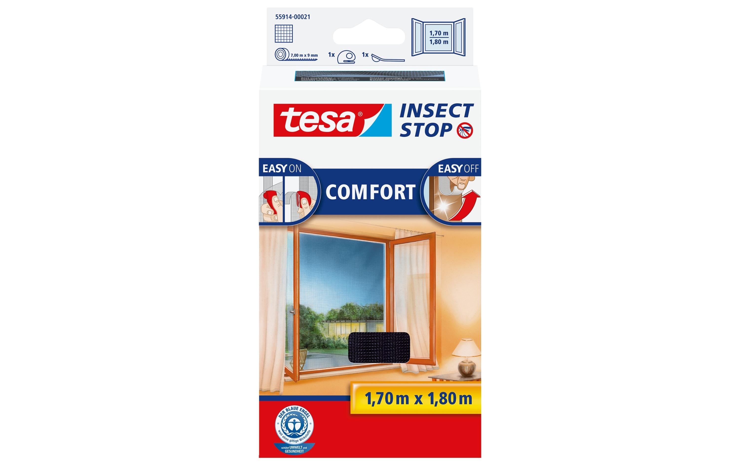 Tesa Insect Stop Comfort Fenster anthrazit