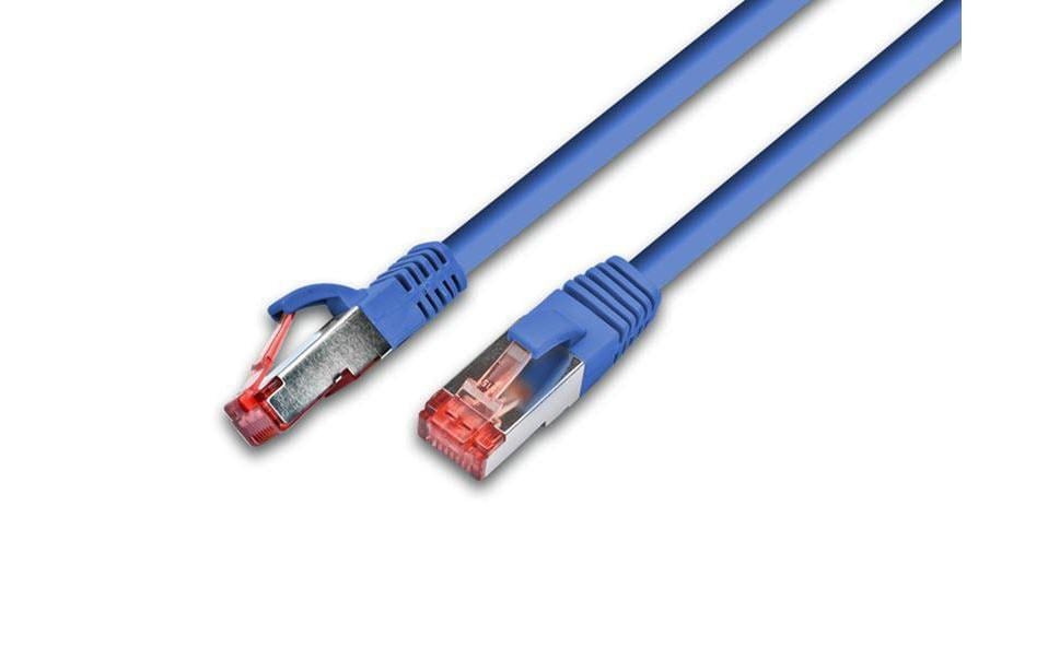 Wirewin Patchkabel: F/UTP, 1m, blau