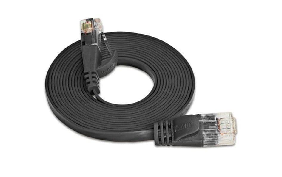 Wirewin Slim Patchkabel: UTP, 0.10m,schwarz