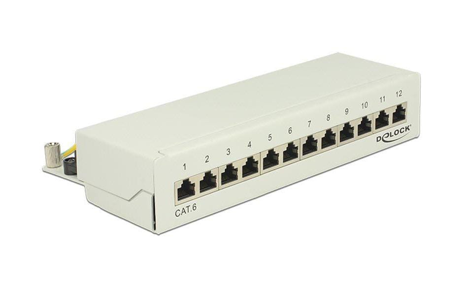 12-Port Desktop Patchpanel Cat.6, geschirmt