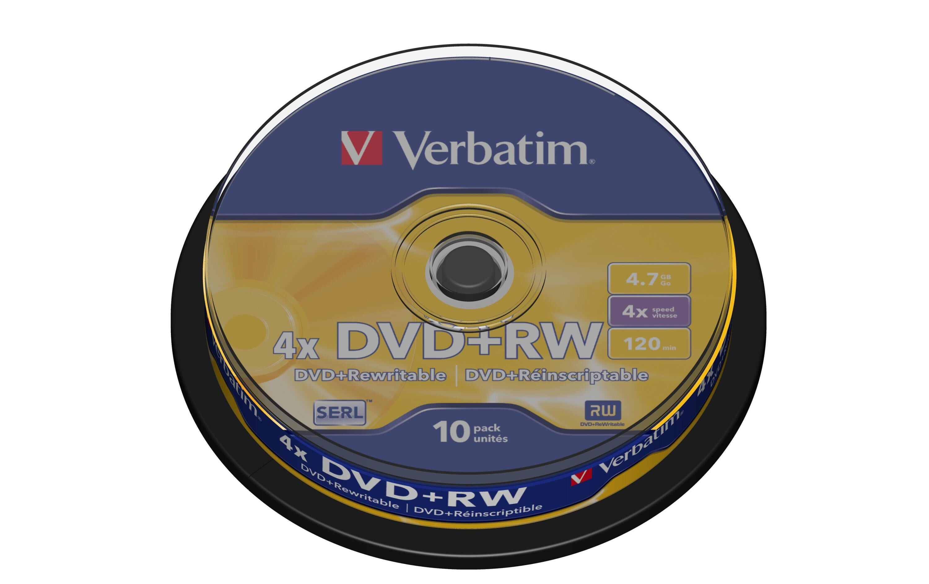 Verbatim DVD+RW 4.7GB, 4x,10er Spindel