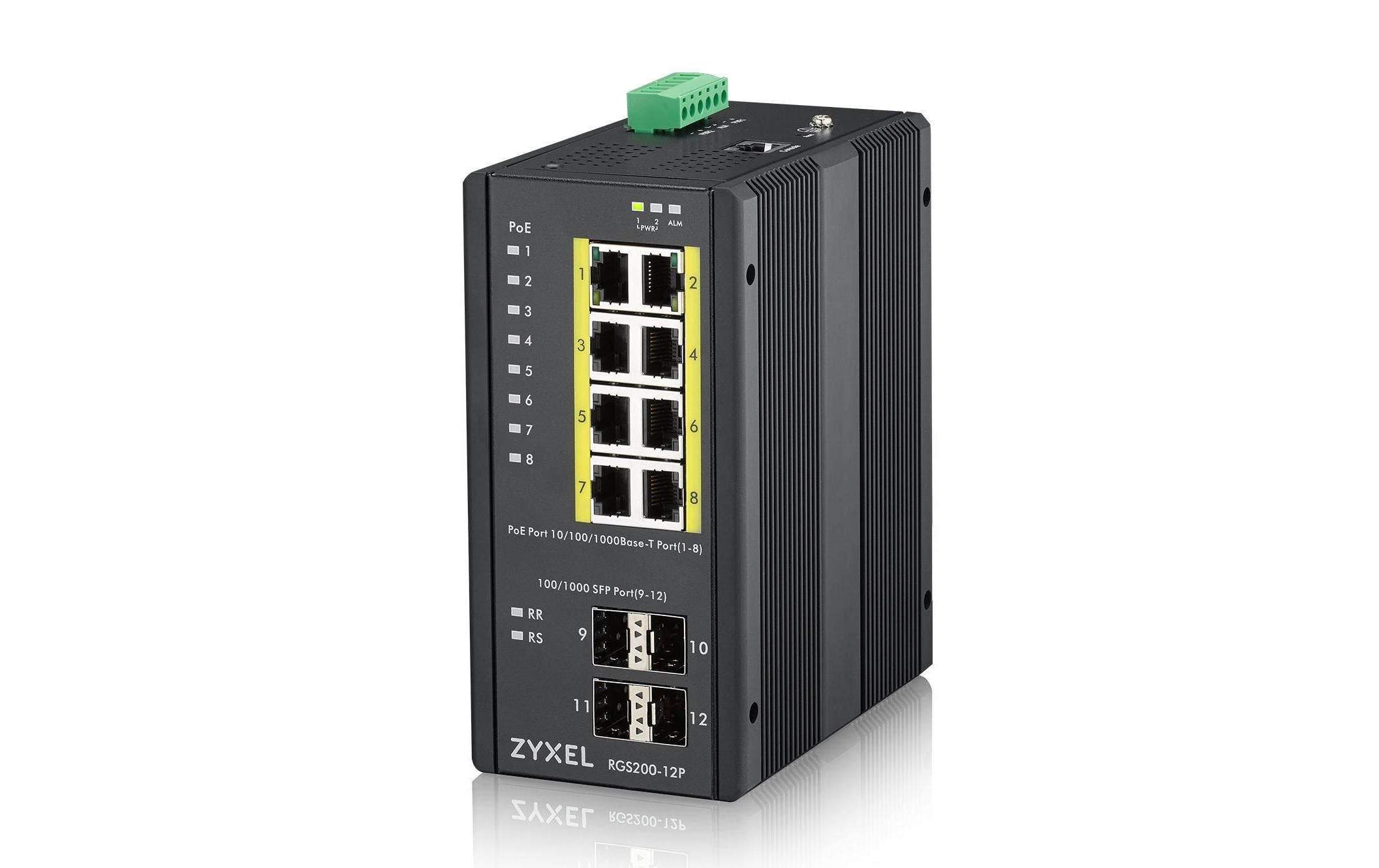 Zyxel RGS200-12P: 12 Port DIN Rail Switch