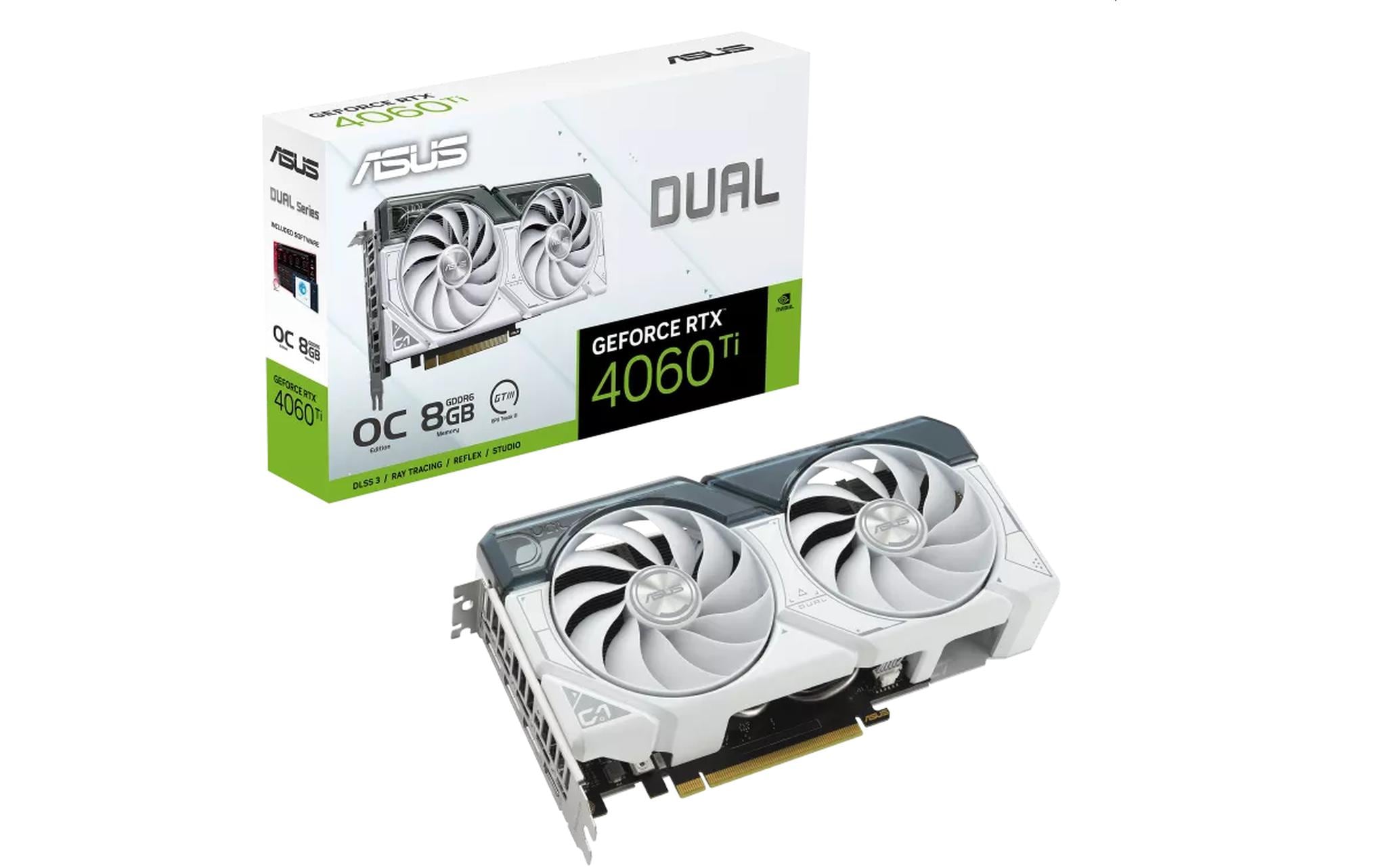 ASUS DUAL RTX4060TI O8G White, GDDR6 - eShoppen GmbH