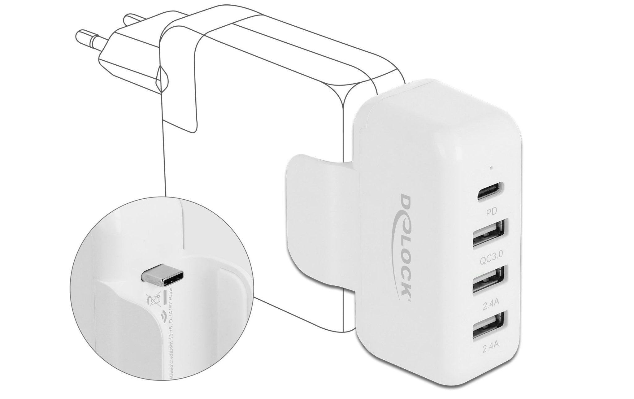 Delock Netzteiladapter für Apple Netzteil - eShoppen GmbH