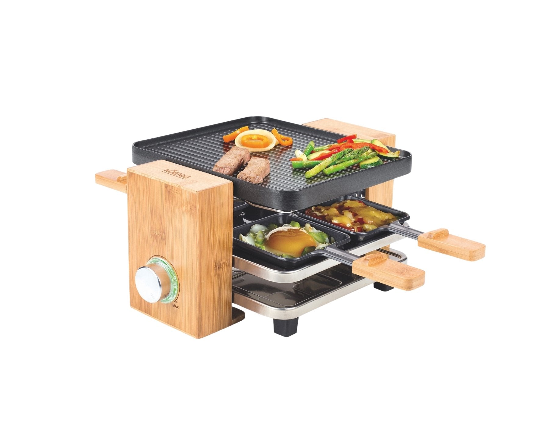 Raclette-Grill Bamboo, 4er - eShoppen GmbH