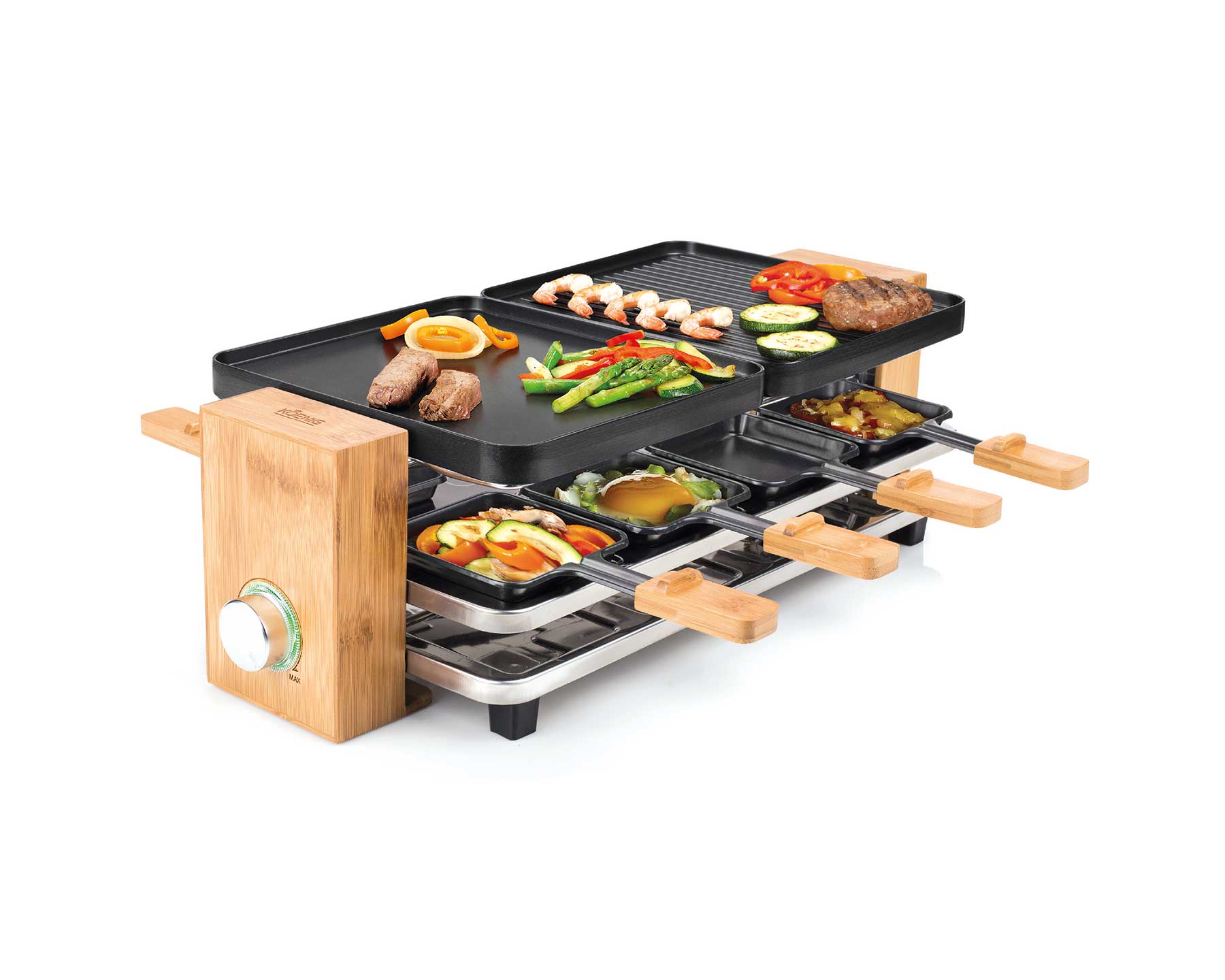 Raclette-Grill Bamboo, 8er - eShoppen GmbH